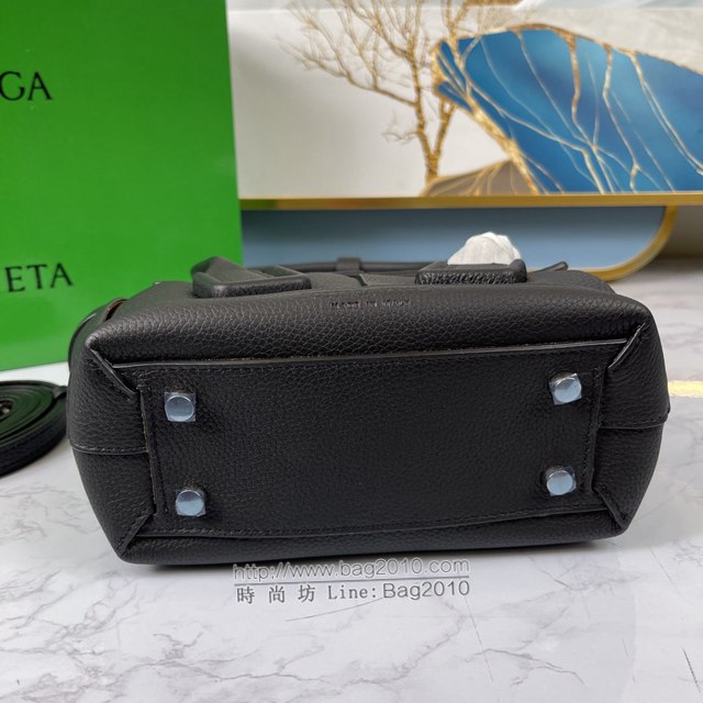 Bottega veneta高端女包 KF008 寶緹嘉荔枝紋黑色arco29 BV經典款mini手拎肩背包  gxz1218